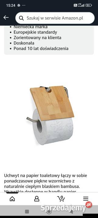 Bambusowy uchwyt na papier sprzedam