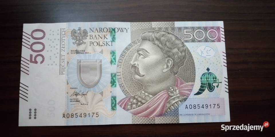 500 złotych seria AO numery sobie 2017 Lublin