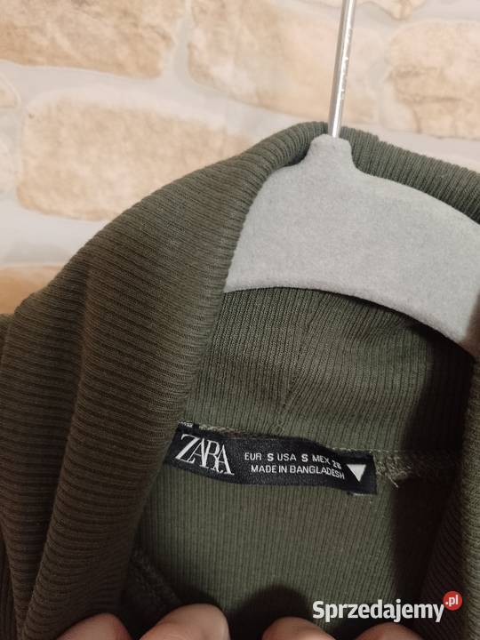 36S ZARA Długa sukienka dzianinowa z golfem z Bez wzoru Kraków sprzedam