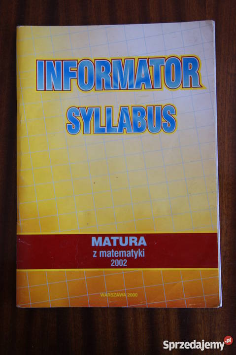 Informator Syllabus matura z matematyki 2002 szkoła ponadgimnazjalna Podręczniki lubelskie Parczew