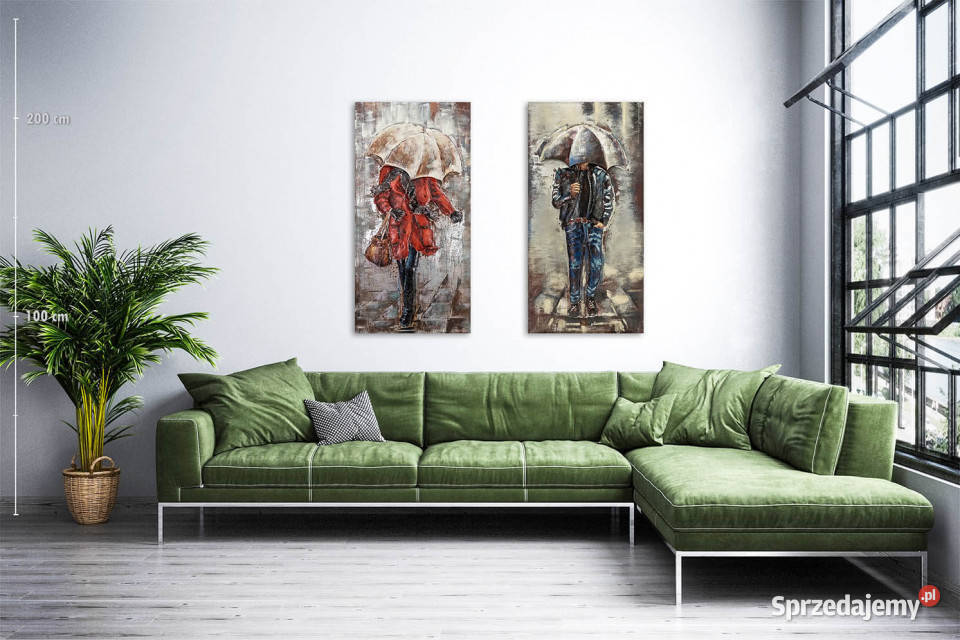 Obraz metalowy 3D LOFT DESZCZ 1 60x120 inny kolor Chmielnik