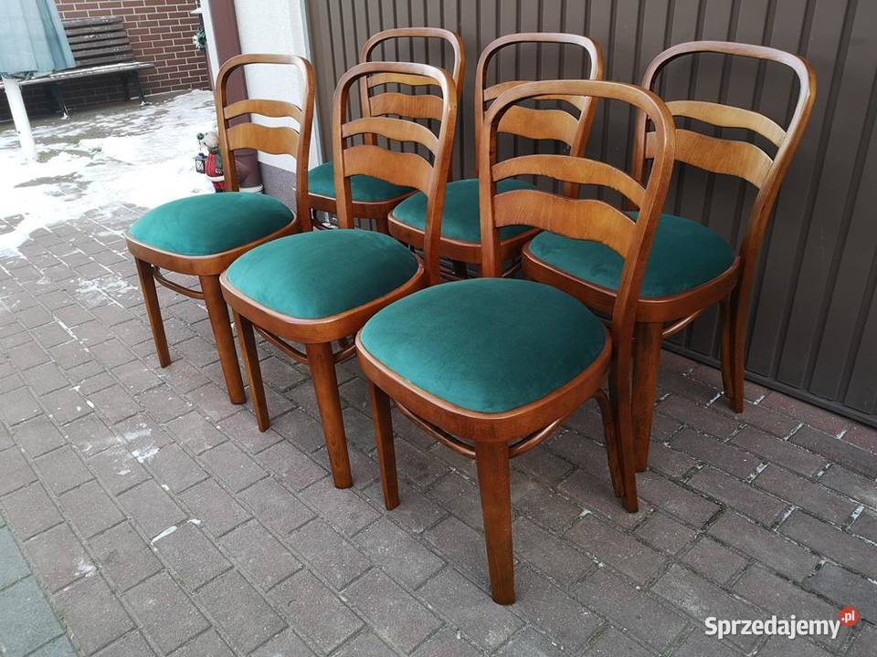 Krzesła ARTDECO 6 Sztuk Stare Antyk Komplet Swarzędz