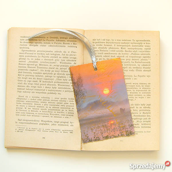 zachód słońca zakładka do ksiązki ładna zakładka wielokolorowy śląskie Katowice sprzedam