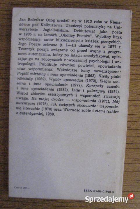 Jan Bolesław Ożóg Zanim padł strzał społeczno-obyczajowe Parczew