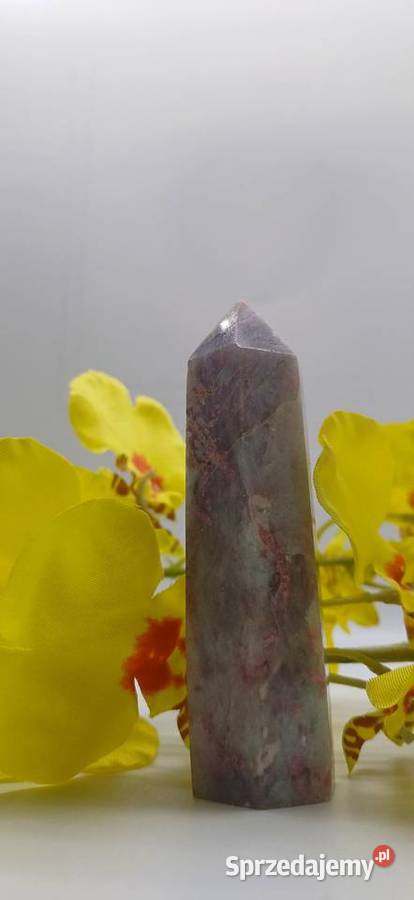Obelisk stojący kryształ turmalin z kwarcem 88mm sprzedam