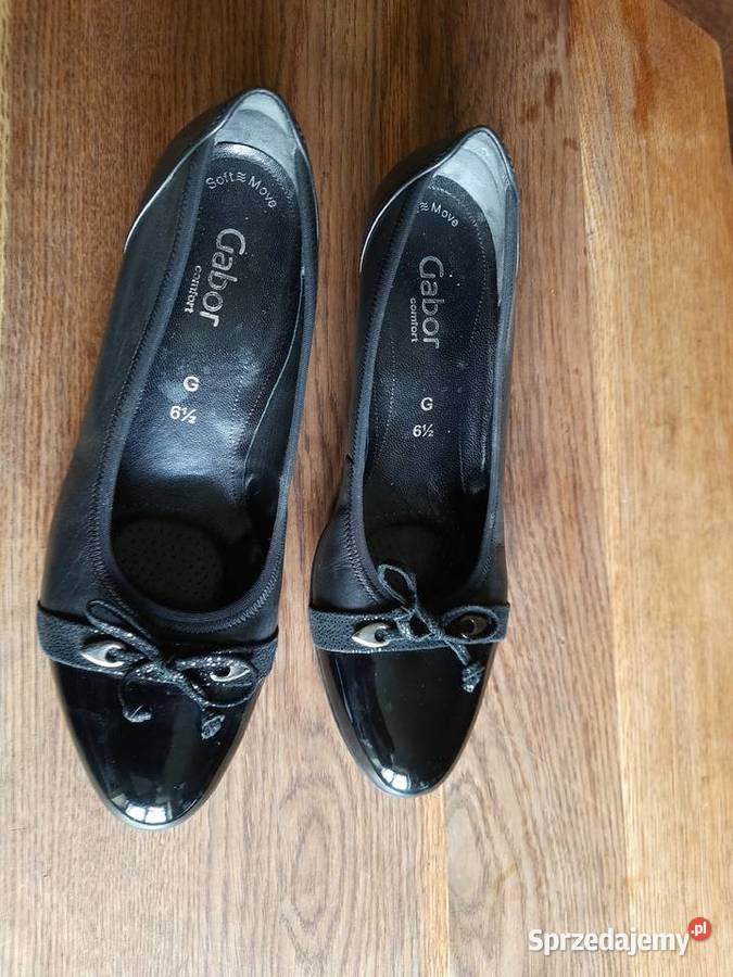 Oryginalne klasyczne czarne baleriny marki Gabor Morąg