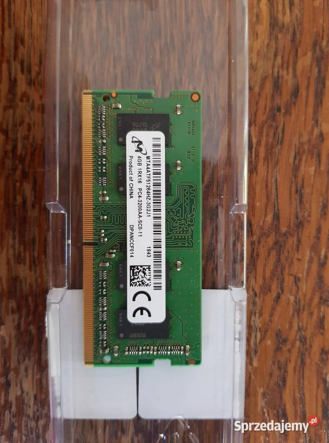 Pamięć RAM Micron 4GB 1Rx16 PC43200AASC011 Części i akcesoria Mielec