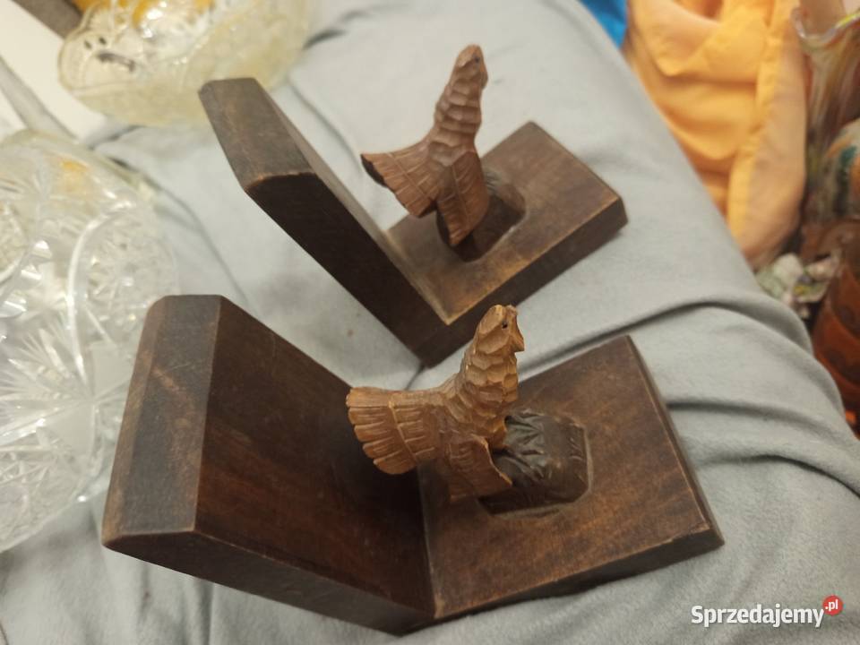 Dwie stare myśliwski drewniane podpórki do Kępno