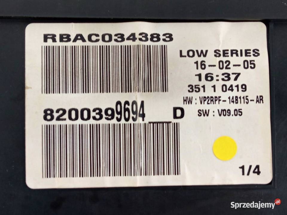 LICZNIK 8200399694 16 B Renault Megane II świętokrzyskie