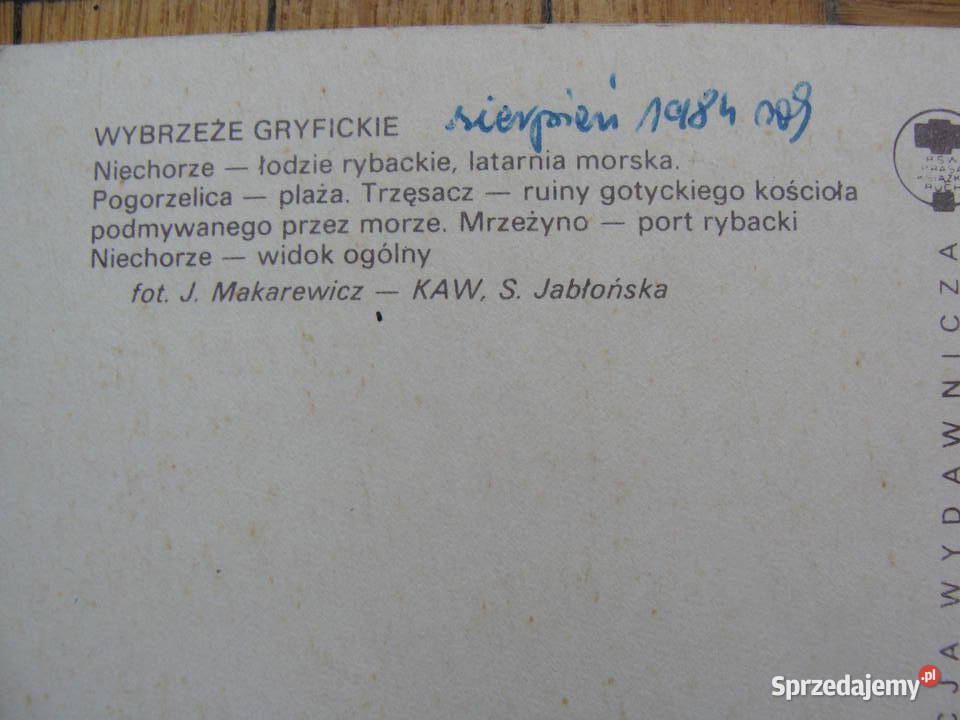 Widokówka Wybrzeże Gryfickie Poznań