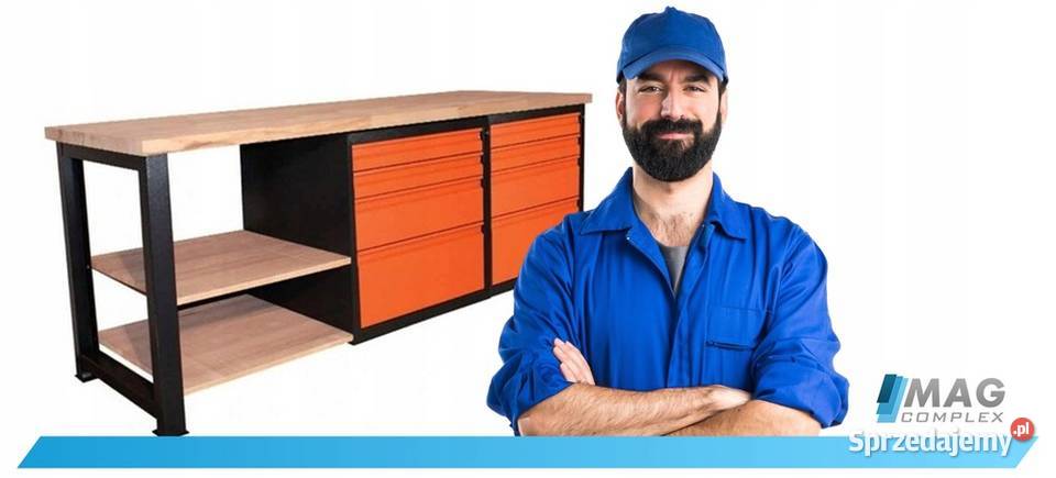 STÓŁ Warsztatowy P2114 ROBOCZY ŚLUSARSKI GARAŻ Stoły warsztatowe Stoły warsztatowe Sopot