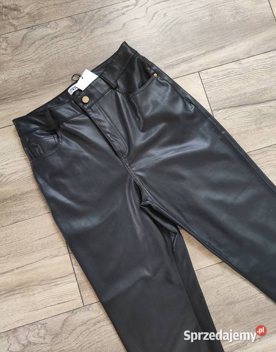 Zara Czarne spodnie eco skóra Vintage y2k 40 Jasło