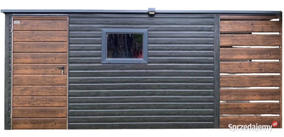 Schowek Domek ogrodowy 4x2m wiata 1m okno dach