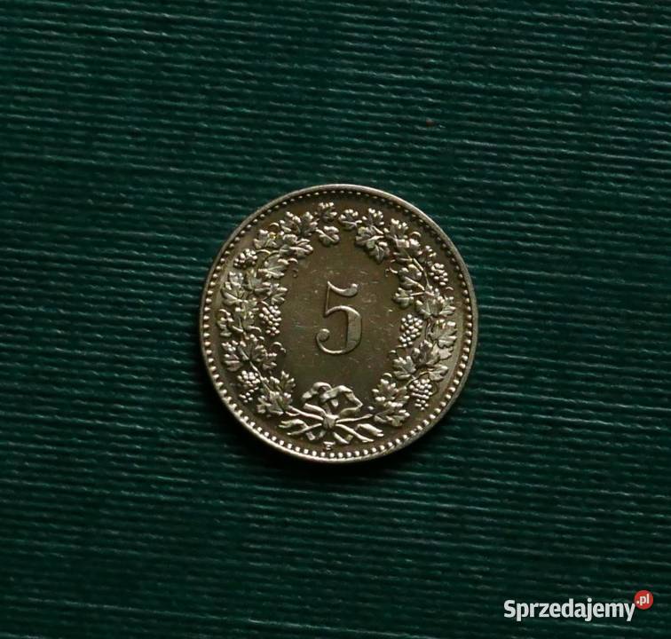 SZWAJCARIA 5 rappenów 2014r śląskie Gliwice