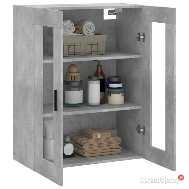 Szafka wisząca szarość betonu 695x34x90 WM828496 Warszawa