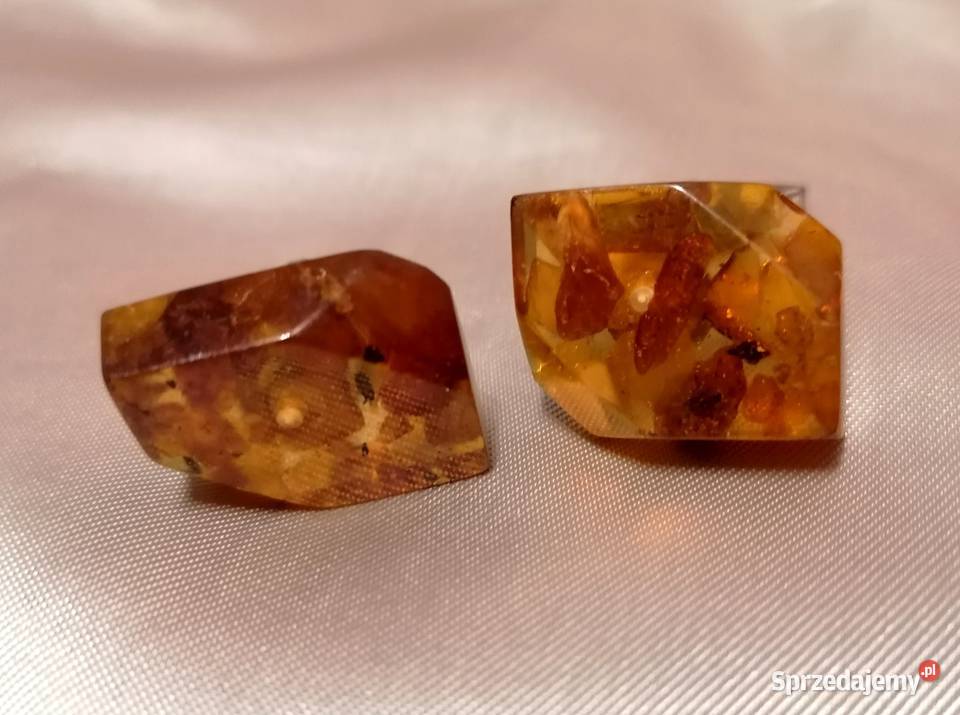 Ozdobne stare spinki do mankietów Sztuczny śląskie Piekary Śląskie