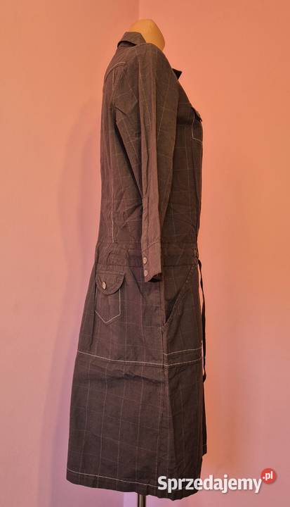 Sukienka koszulowa w kratę Brzesko