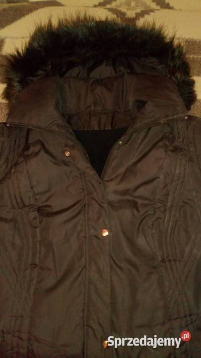 Duży pśłaszcz damski z kapturem ocieplany Kurtki i płaszcze Warszawa