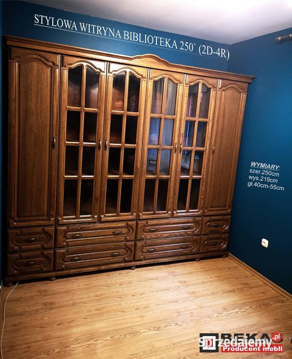 Witryna Duża Biblioteczka 250 2D4R Dąb Orzech kujawsko-pomorskie Toruń