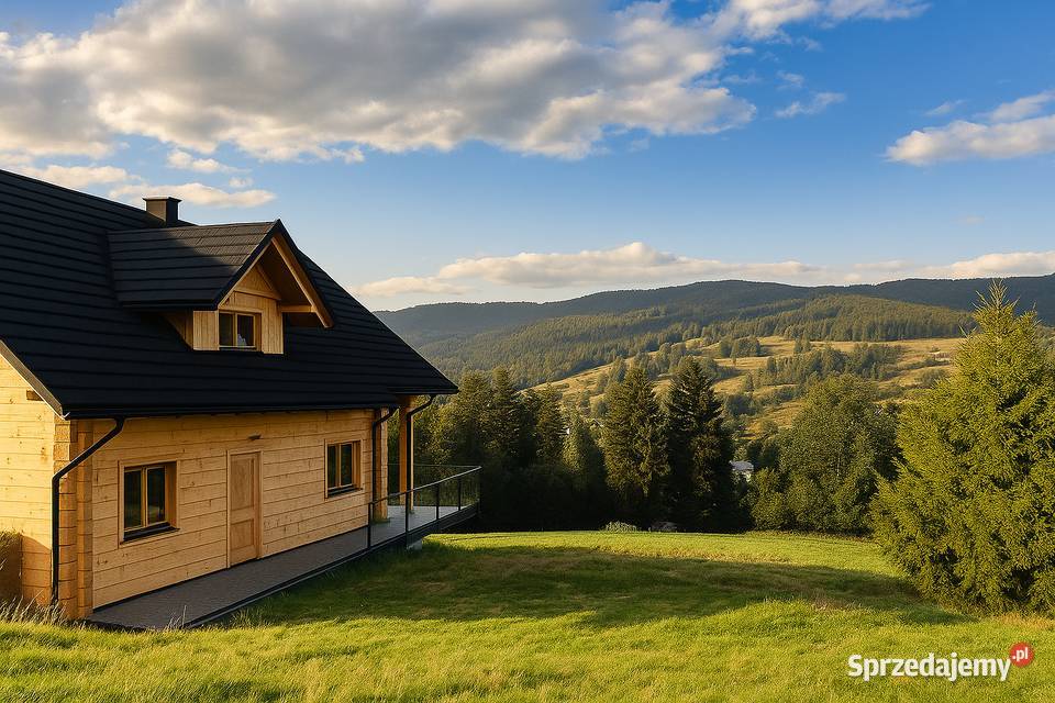 Nowy dom z bali w standardzie premium Beskid Brenna