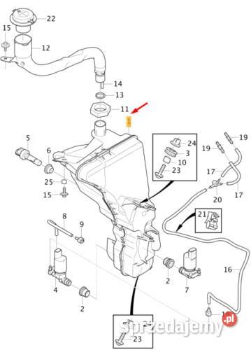 VOLVO XC60 II zbiornik plynu spryskiwaczy OE Gadgety motoryzacyjne dolnośląskie Bielany Wrocławskie