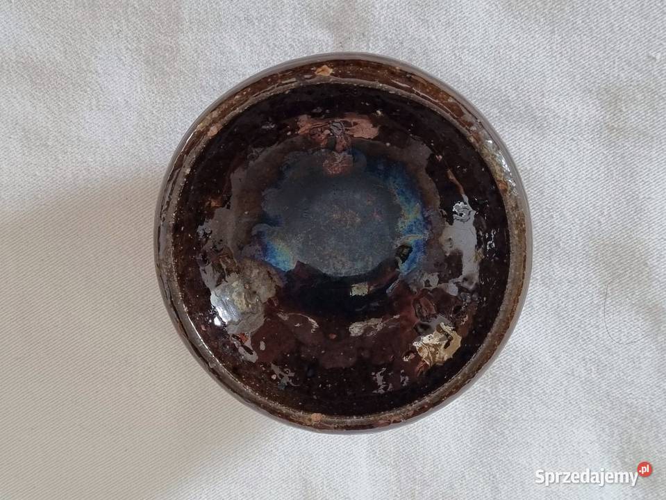 Ceramiczna miseczka podstawka na świecę brązowy Warszawa