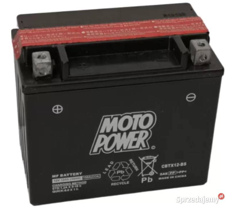 Akumulator motocyklowy MotoPower CBTX12BS Części i akcesoria motocyklowe Wałbrzych