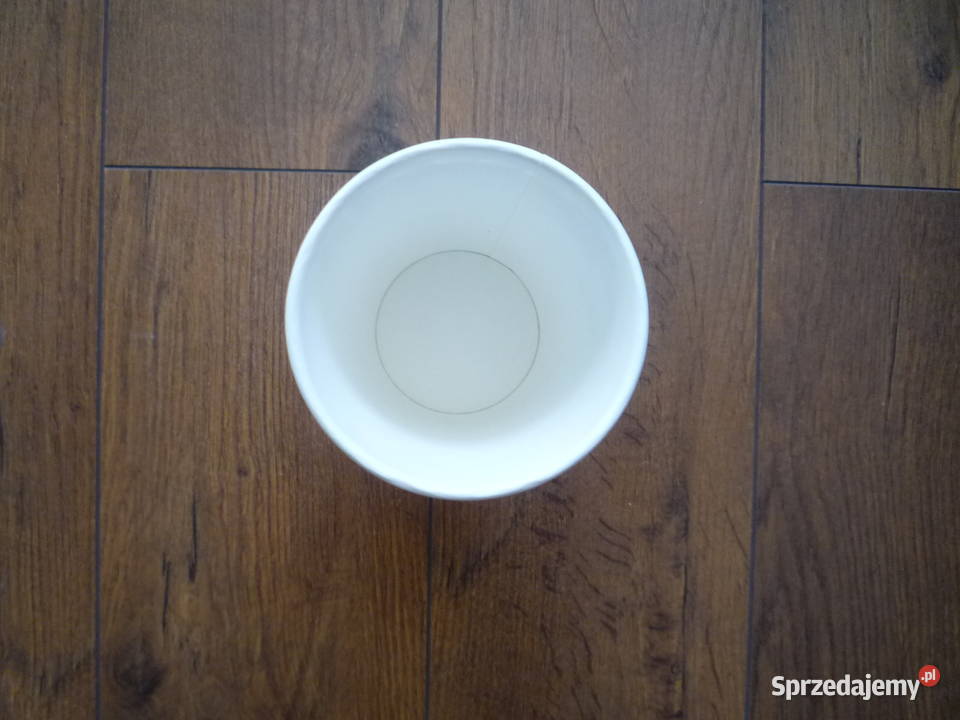 14 sztuk Kubki papierowe Biało zielone 200ml Szczecin sprzedam