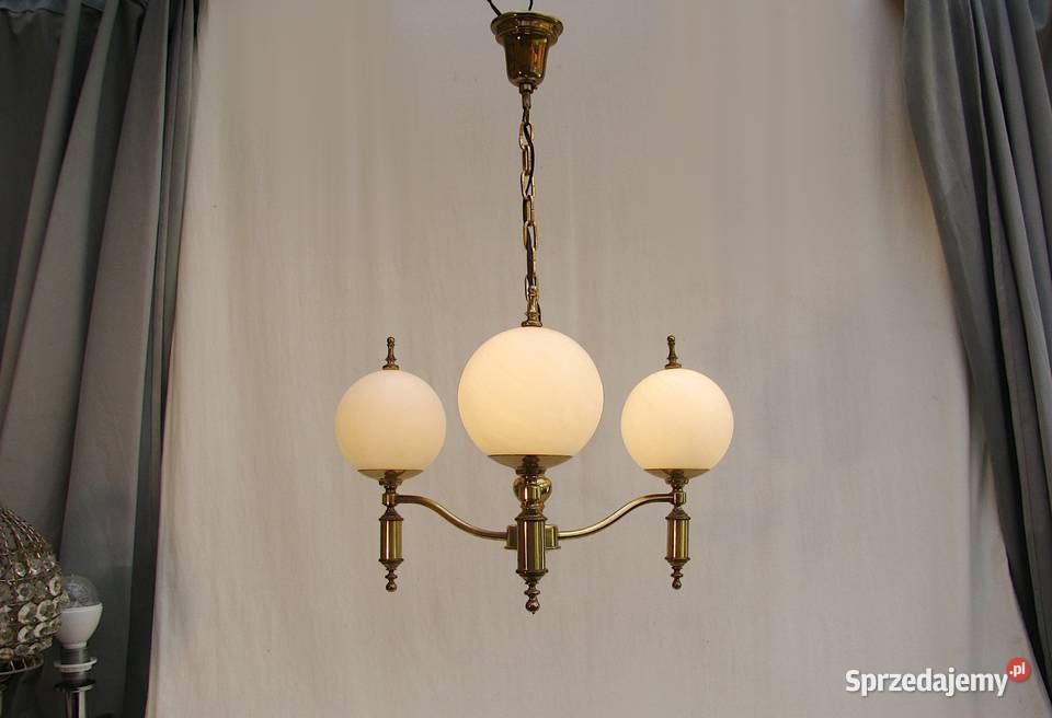 Żyrandol Lampa mosiądz Szczecinek