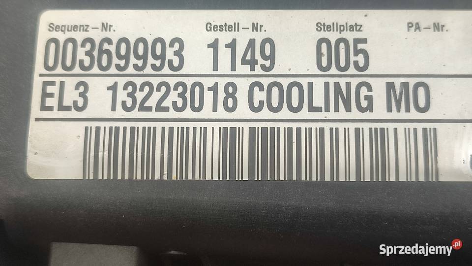 OPEL INSIGNIA A 20 CDTI CHŁODNICA WENTYLATOR osobowe Włoszczowa