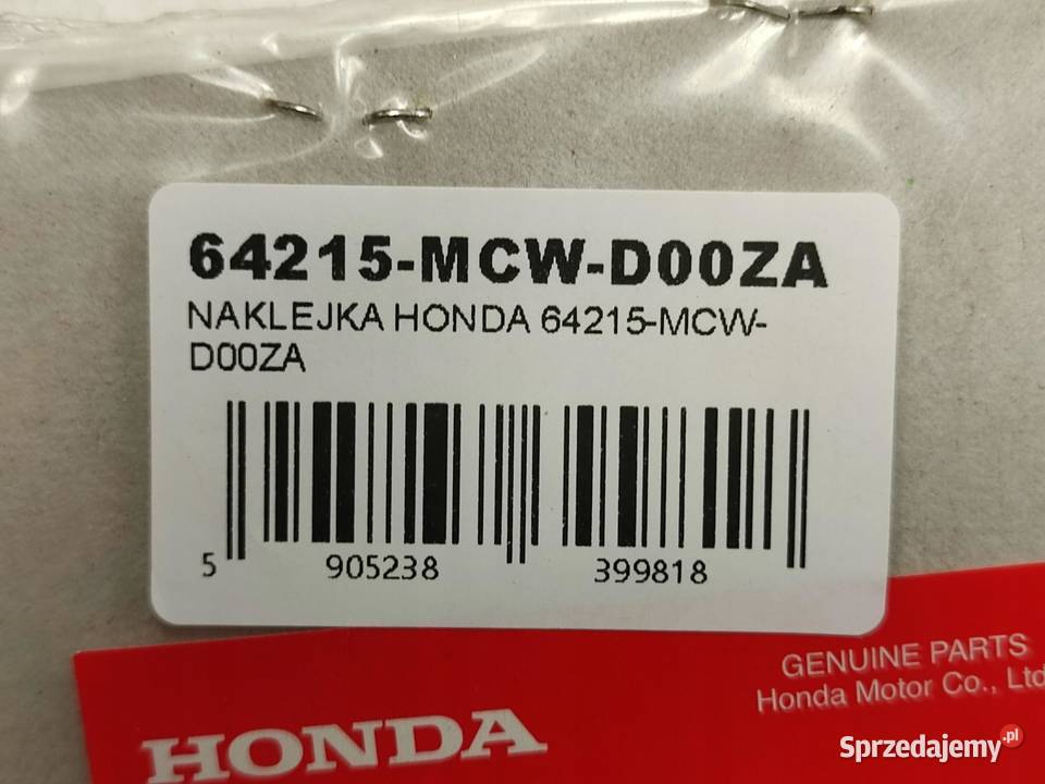 NAKLEJKA ELEMENT PRAWY BOCZEK HONDA VFR800 2002 sprzedam