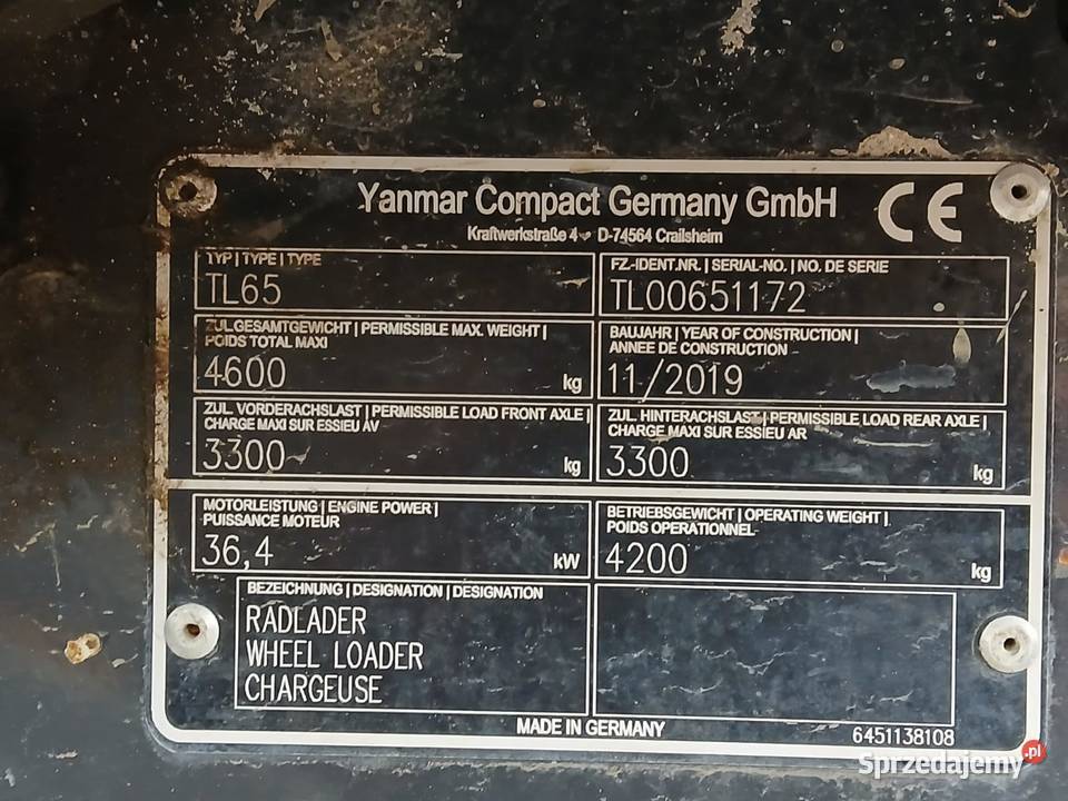 Schaeff TL65 SCHAEFF TL65 Ładowarka kołowa 2019 Koparko ładowarki Złoczew