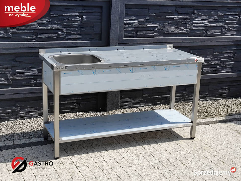 Stół ze zlewem1 kom i półką 150x60x85 Ostrów Wielkopolski
