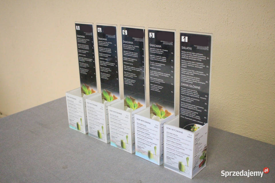 Stojak informacyjny z menu 14 sztuk Biznes i Przemysł Pszczyna