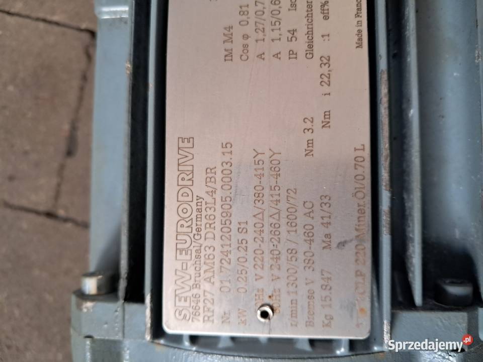 Motoreduktor 025 kW58 obr Leszno