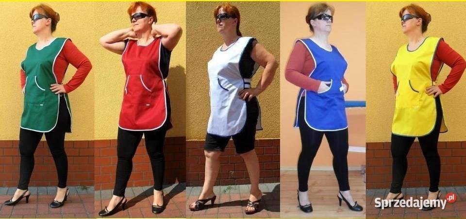 Fartuchy stylonowe zakładane głowę podomka