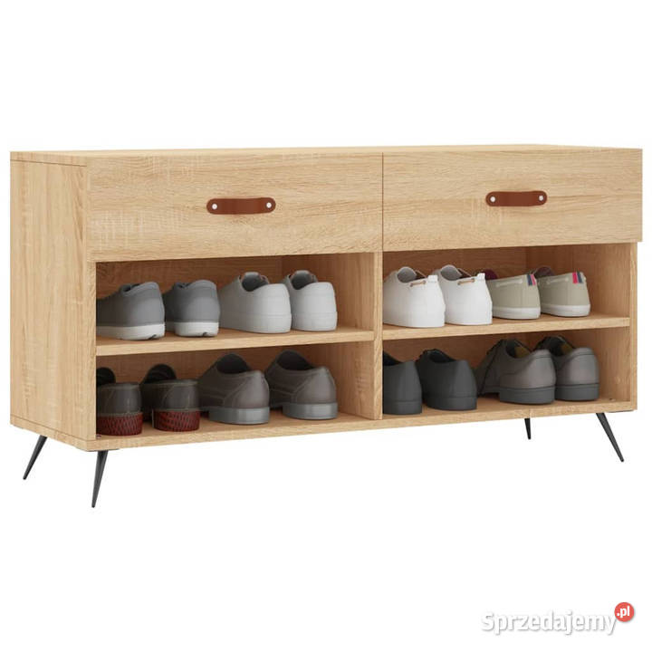 Ławka z miejscem na buty dąb sonoma 102x35x55 Warszawa