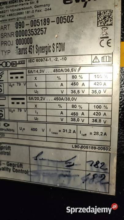 Spawarka EWM Taurus 451 MIGMAG sprzedam