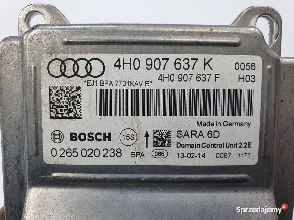 SENSOR AIRBAG AUDI A8 L D4 4H0907637K osobowe Lipno