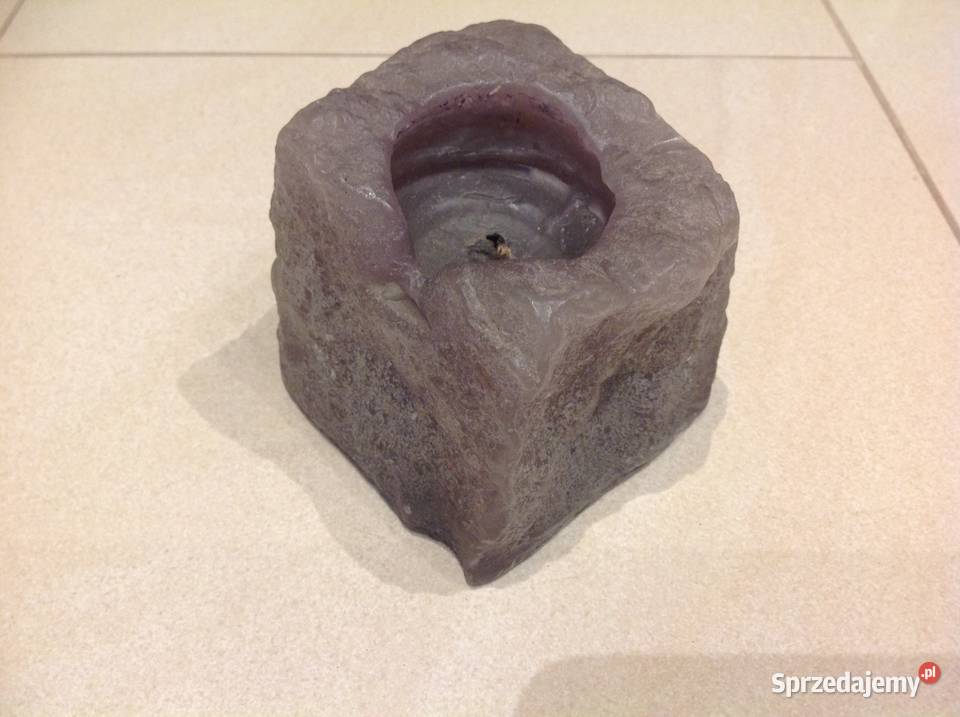 Szara Świeca Dekoracyjna Vintage