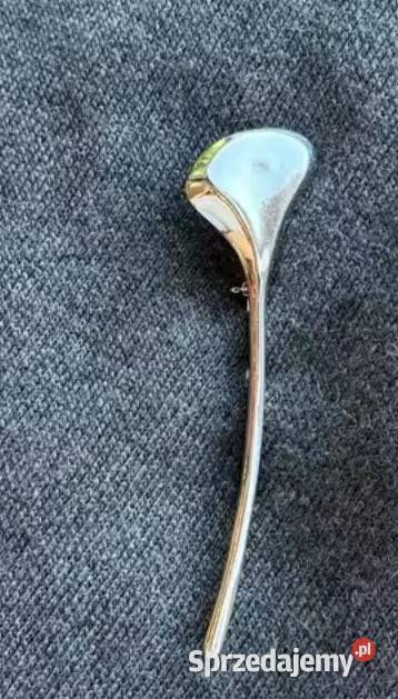 Duża minimalistyczna broszka liść miłorzębu Białystok