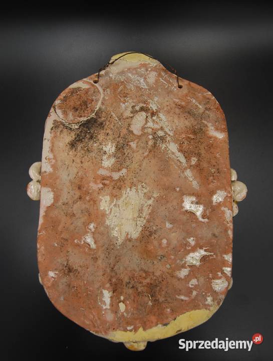 Niezwykła ceramiczna kropielnica fajans XIX w