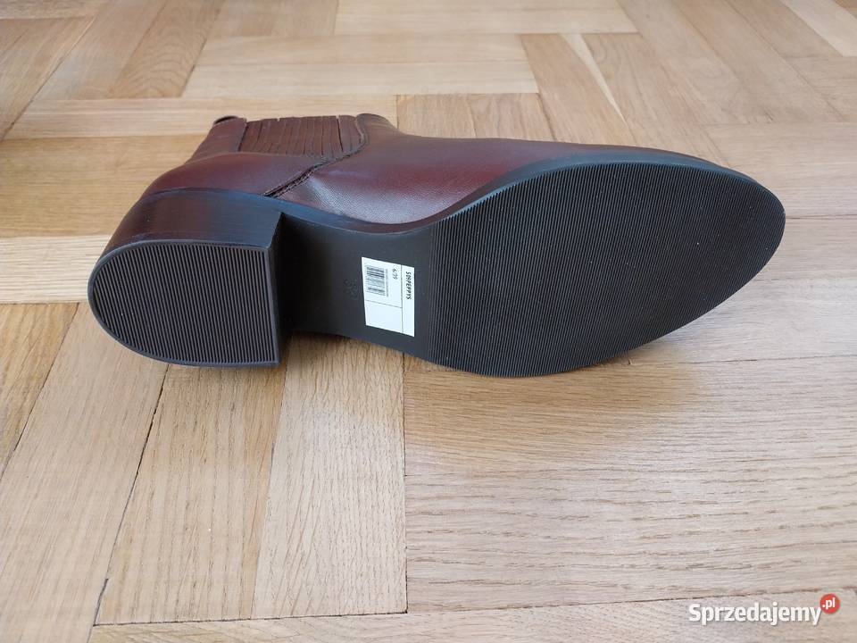 Botki damskie DUNA brązowe elegancja w Kozaki dolnośląskie