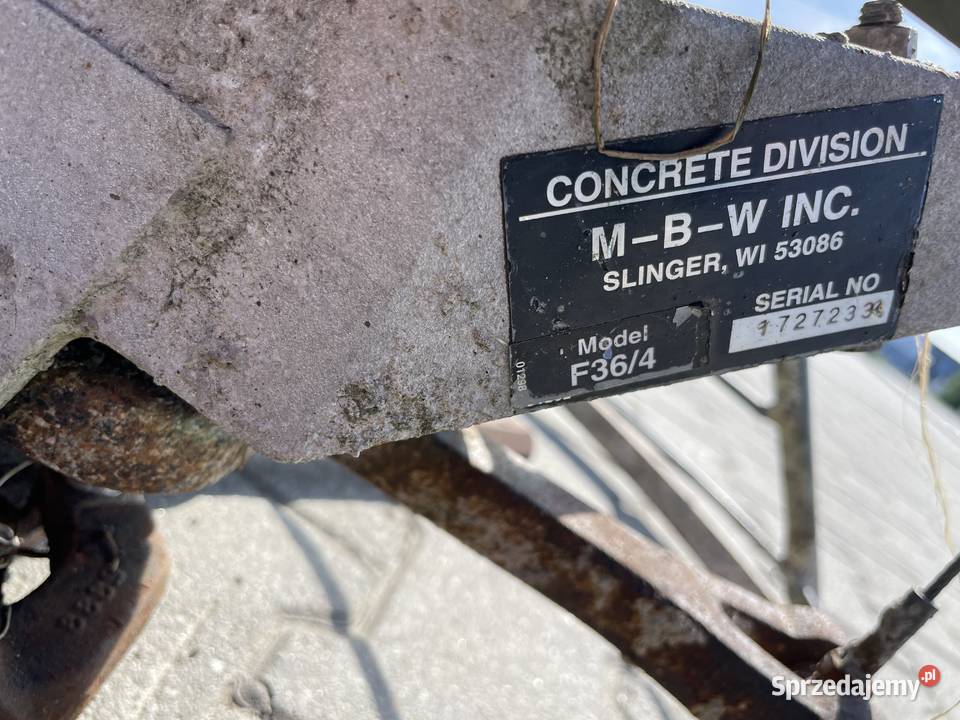 Zacieraczka do betonu MBW Wacker Honda DEFEKT Nowy Sącz