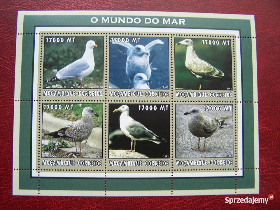 Mozambik 2002 MNH Fauna Ptaki Mewy Życie morskie sprzedam