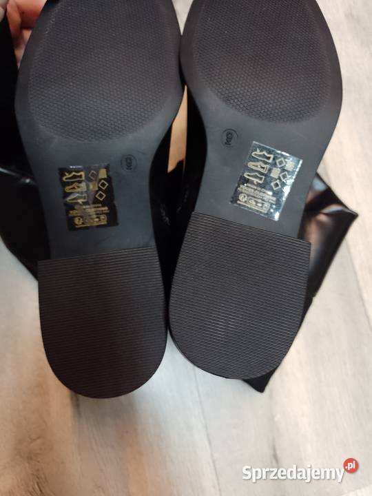 42 Czarne zdobione Kozaki oficerki biznesowe z Damskie Kraków