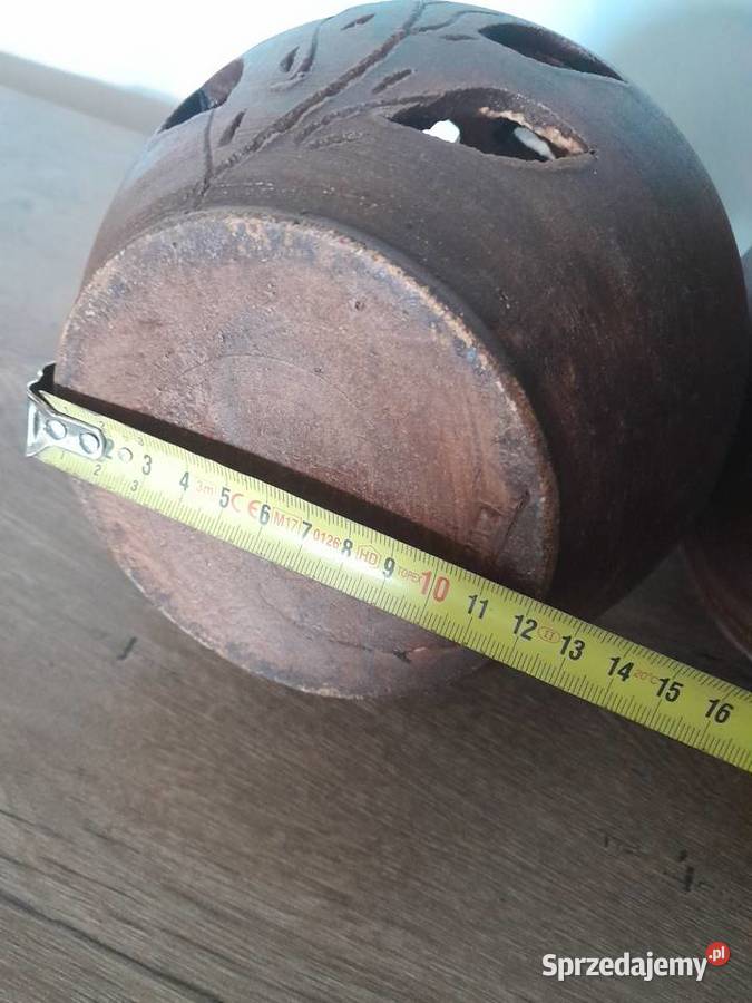 Świecznik plus wazon gliniany