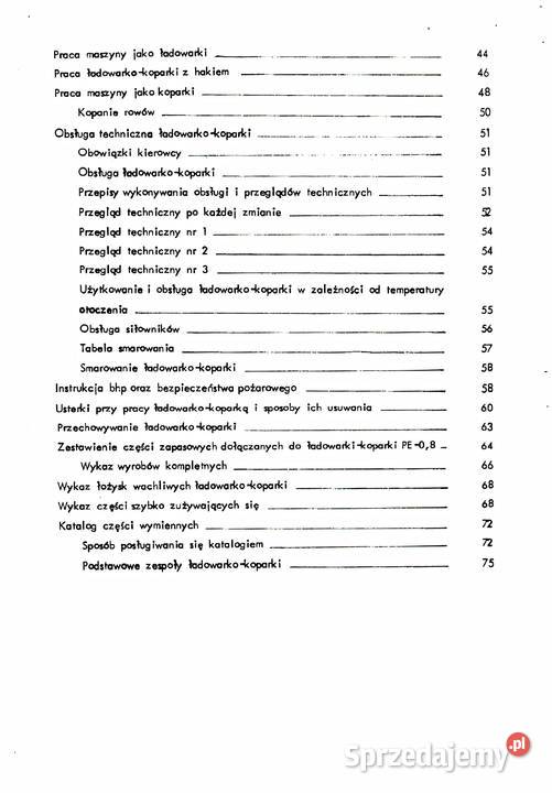 Koparko ładowarka PE 08 mtz 5 JUMZ instrukcja i Pozostałe Stalowa Wola