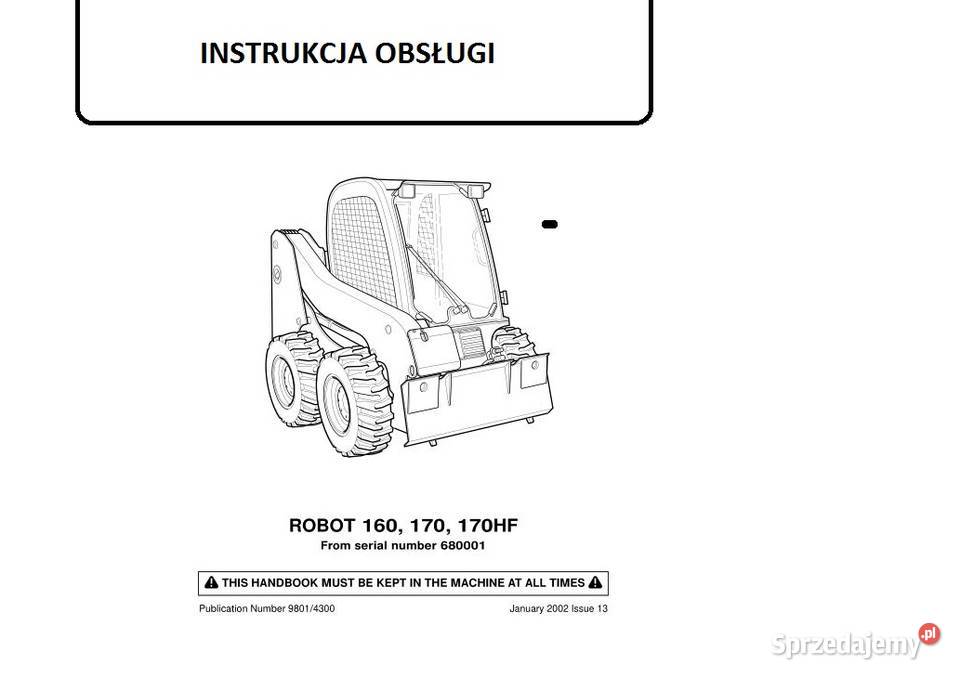 JCB JZ70 ROBOT 160 170 170HF instrukcja obsługi Kielce