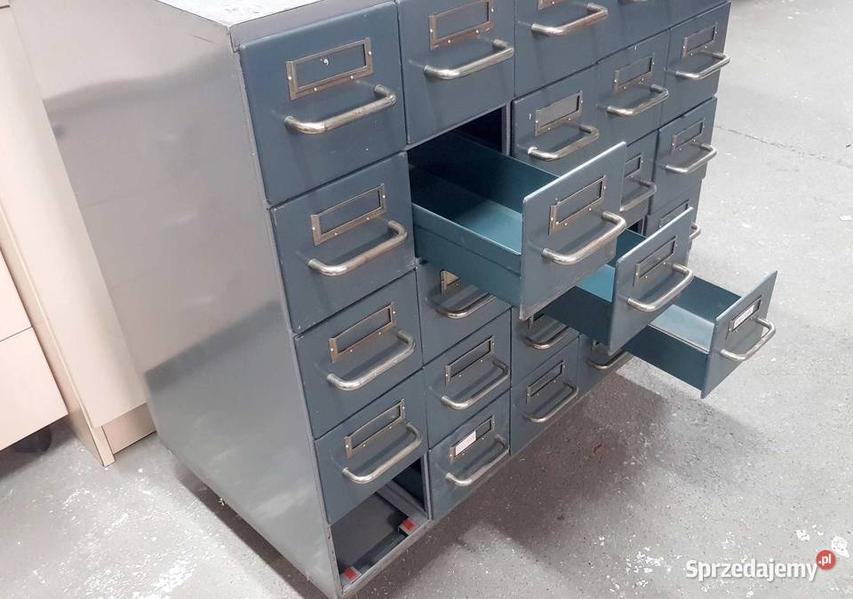STARA METALOWA SZAFKA KARTOTEKOWA INDUSTRIAL Warszawa